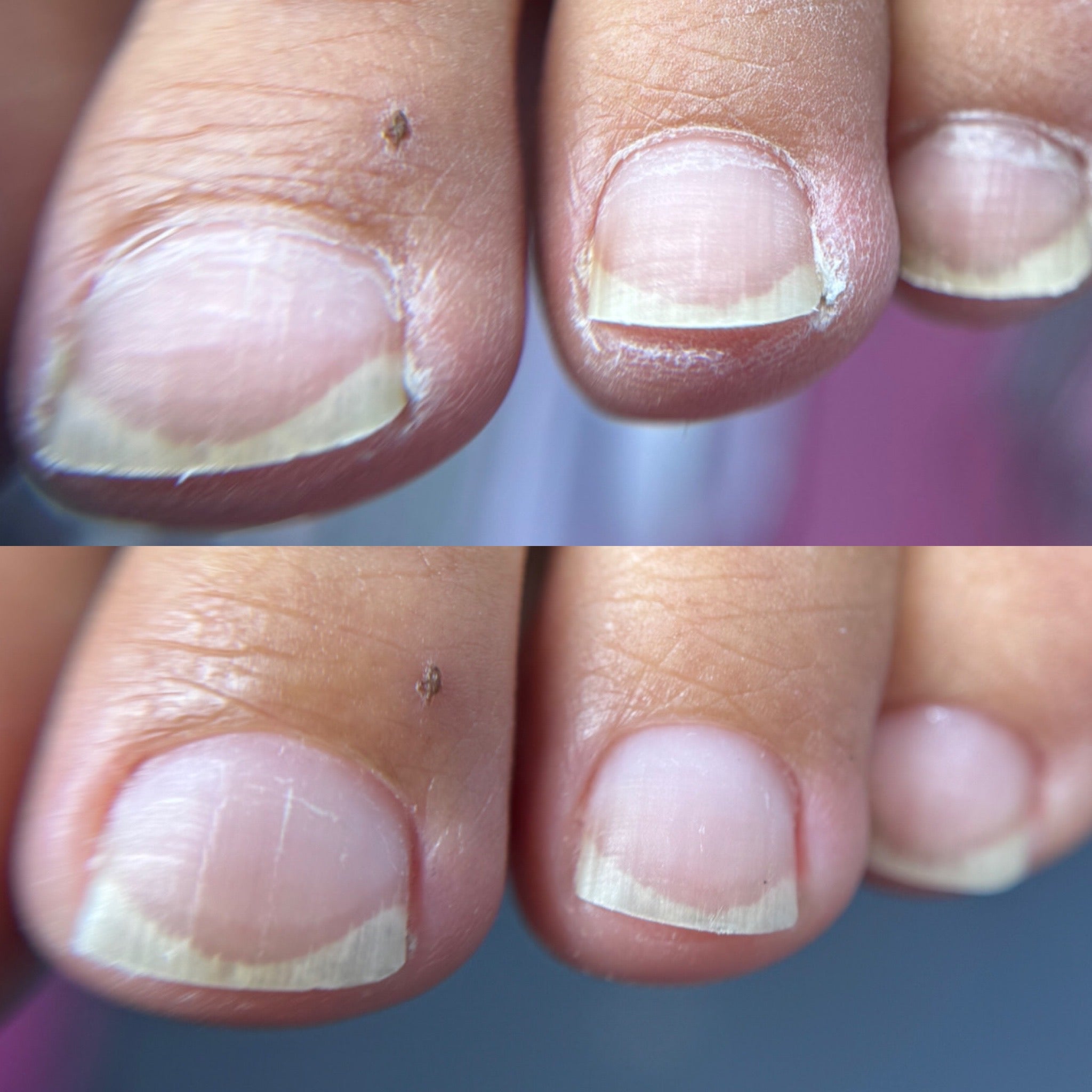 Luxury dry e-file pedicure with clean cuticle work.