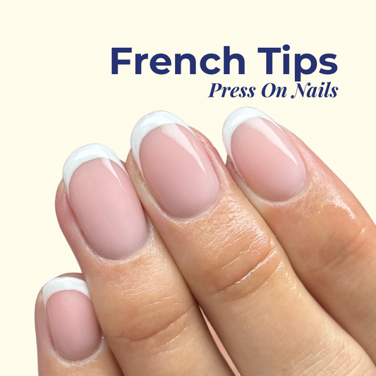 Plain French Tips Press Ons